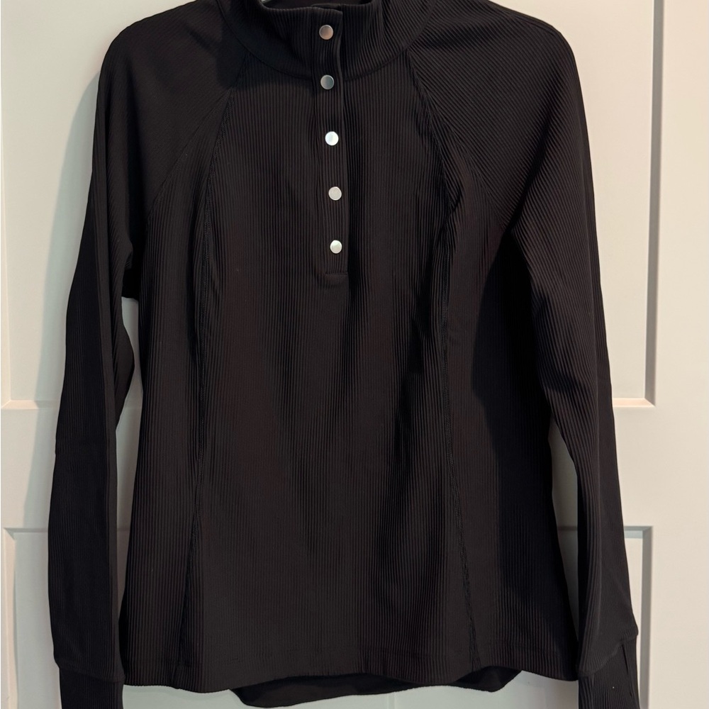 Black Button-Up Women's Top